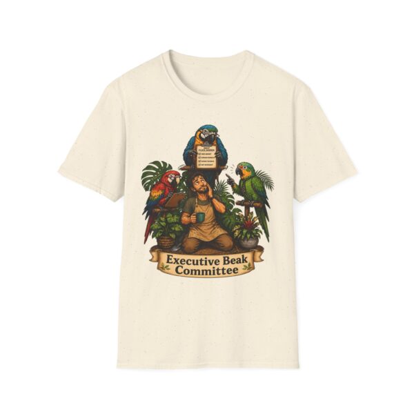 Executive Beak Committee T-Shirt — Photoreal Exotic Parrot Portrait
