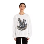 Raccoon in Ditch Vintage Crewneck Sweatshirt — Retro Payphone Graphic