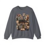 Sweatshirt — "Too Many Books, Too Many Bodies" Cozy Reader Crewneck