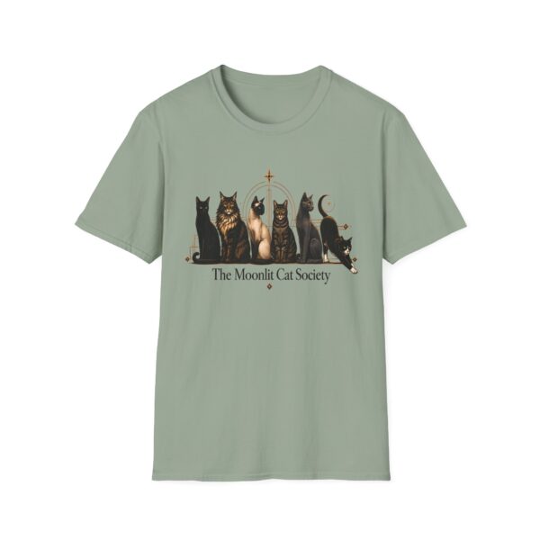 Moonlit Cat Society Graphic Tee - Cat Moonlight Shirt