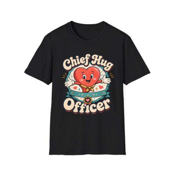 Chief Hug Officer T-Shirt — Cute Retro Heart Cartoon Gift