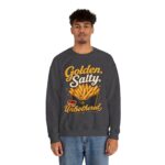 French Fry Crewneck Sweatshirt — "Golden, Salty, Unbothered" Graphic