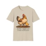 Chicken Farm T-Shirt — "Fresh Eggs and Fresh Attitude" Hen & Chick Tee