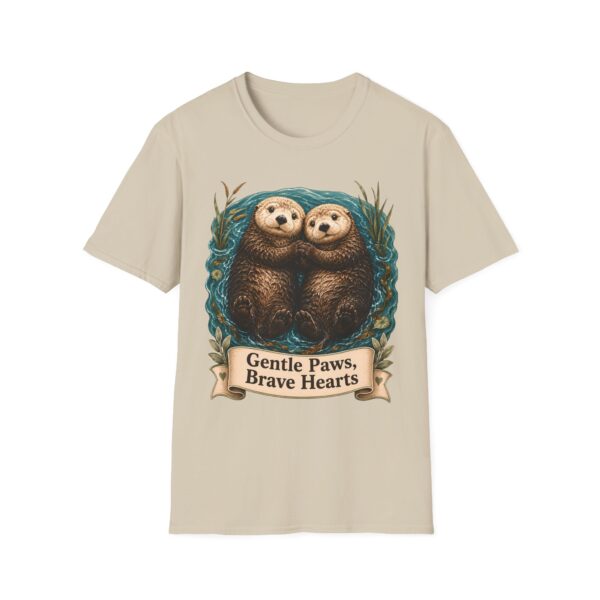 Otter Couple T-Shirt — "Gentle Paws, Brave Hearts" Cute Animal Tee