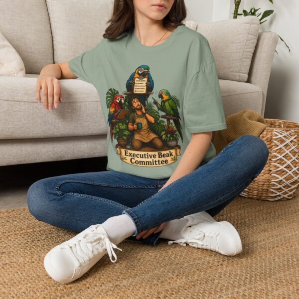 Executive Beak Committee T-Shirt — Photoreal Exotic Parrot Portrait