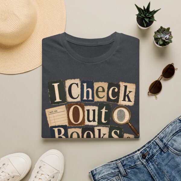 Book Lover T-Shirt — "I Check Out Books & Cold Cases" Graphic Tee