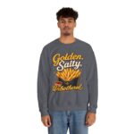 French Fry Crewneck Sweatshirt — "Golden, Salty, Unbothered" Graphic