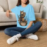 Cat Forager T-Shirt — Cute Kitten Holding Mushrooms “Forage Mode”