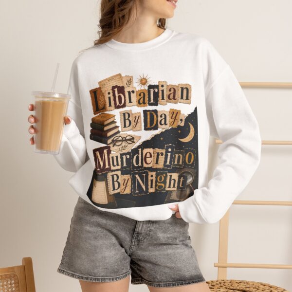 Librarian By Day Murderino By Night Sweatshirt — Cozy Mystery Lover Crewneck
