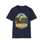 Rare Sightings Calm Mornings bird illustration T-Shirt | nature hiking outdoors