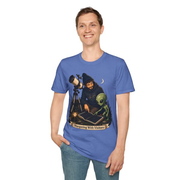 Stargazing with Visitors T-Shirt — Astronomy Alien Stargazing Map Tee