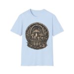 Vintage Mushroom Basket T-Shirt — Botanical Fungi Illustration Tee