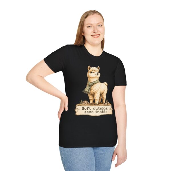 Alpaca T-Shirt — "Soft Outside, Sass Inside" Graphic Tee