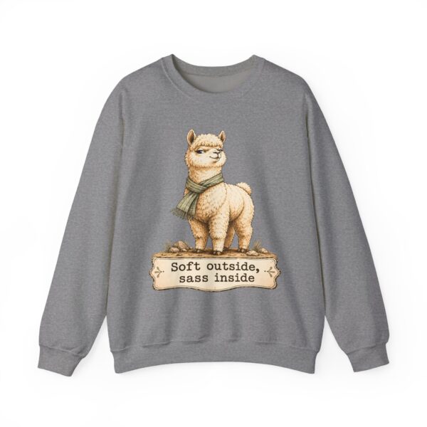 Alpaca Crewneck Sweatshirt – "Soft outside, sass inside" Cozy Graphic Pullover