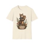 Cat Forager T-Shirt — Cute Kitten Holding Mushrooms “Forage Mode”