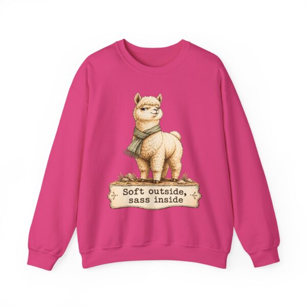 Alpaca Crewneck Sweatshirt – "Soft outside, sass inside" Cozy Graphic Pullover