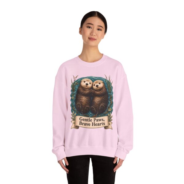 Otter Crewneck Sweatshirt — 'Gentle Paws, Brave Hearts' Cute Animal Graphic