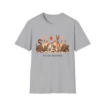 Desert Wildlife Illustration T-Shirt | Rabbit Snake Tortoise Birds, Soft Sand Vibe