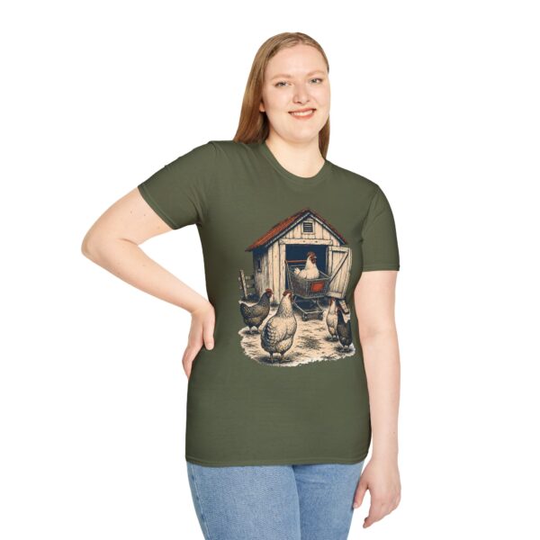 Chicken Coop T-Shirt — Vintage Farm Hen Illustration Tee