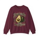 Avocado With Boundaries Crewneck Sweatshirt — Funny Avocado Graphic Pullover