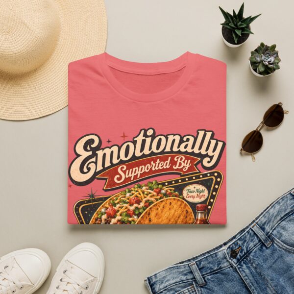 Emotionally Supported by Tacos T-Shirt — Funny Taco Humor Tee