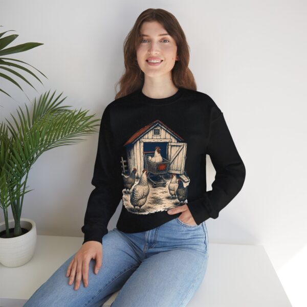 Chicken Keepers Crewneck Sweatshirt — Vintage Backyard Hen Humor