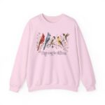 Birds of Winter "Wings Along the Wildflowers" Crewneck Sweatshirt