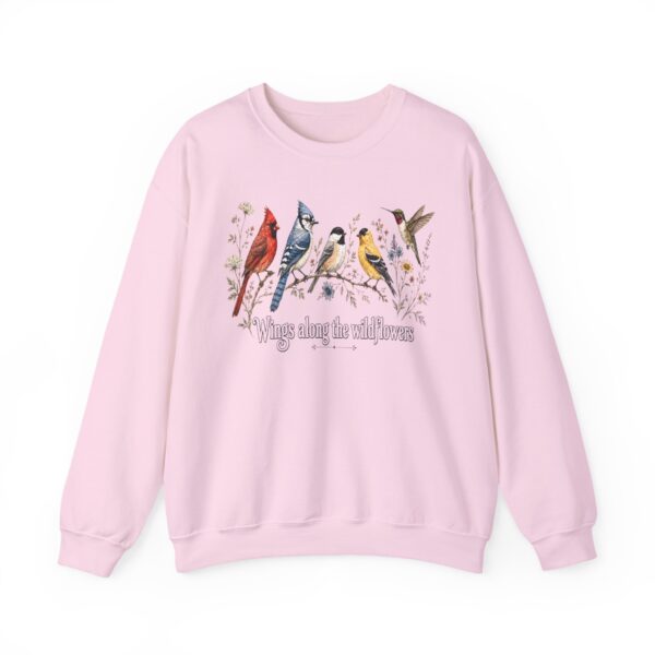 Birds of Winter "Wings Along the Wildflowers" Crewneck Sweatshirt