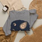 Retro Astronomer Sweatshirt — Falling Star (Broken Clock)