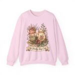 Vintage Tea Floral Crewneck Sweatshirt — “Sip Slowly, Stay Cozy”