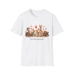 Desert Wildlife Illustration T-Shirt | Rabbit Snake Tortoise Birds, Soft Sand Vibe