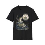 Vintage Frog & Floating Fishbowl T-Shirt — Whimsical Nature Tee
