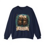 Otter Crewneck Sweatshirt — 'Gentle Paws, Brave Hearts' Cute Animal Graphic