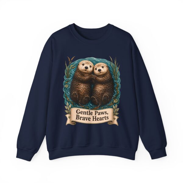 Otter Crewneck Sweatshirt — 'Gentle Paws, Brave Hearts' Cute Animal Graphic
