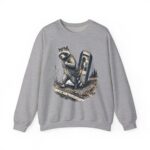 Raccoon in Ditch Vintage Crewneck Sweatshirt — Retro Payphone Graphic