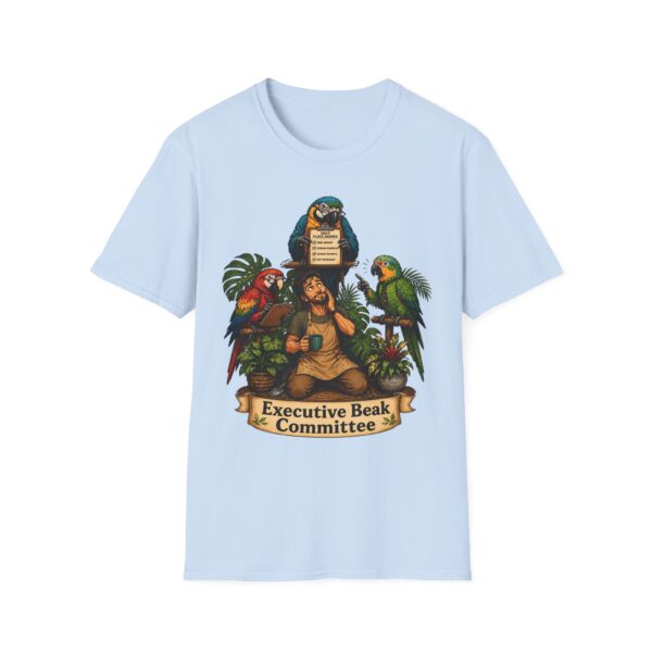 Executive Beak Committee T-Shirt — Photoreal Exotic Parrot Portrait