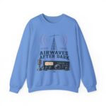 Airwaves After Dark Retro Radio Crewneck — Ham Radio Antenna Sweatshirt