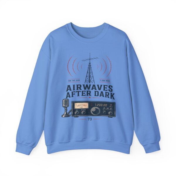 Airwaves After Dark Retro Radio Crewneck — Ham Radio Antenna Sweatshirt