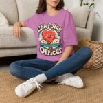 Chief Hug Officer T-Shirt — Cute Retro Heart Cartoon Gift