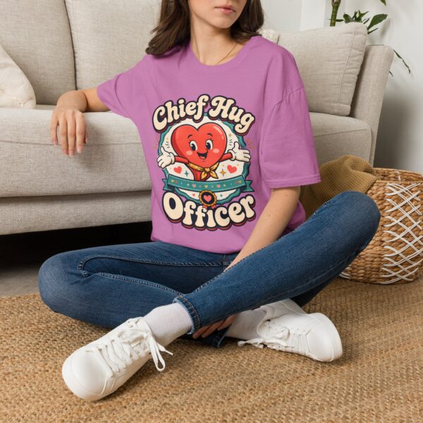 Chief Hug Officer T-Shirt — Cute Retro Heart Cartoon Gift