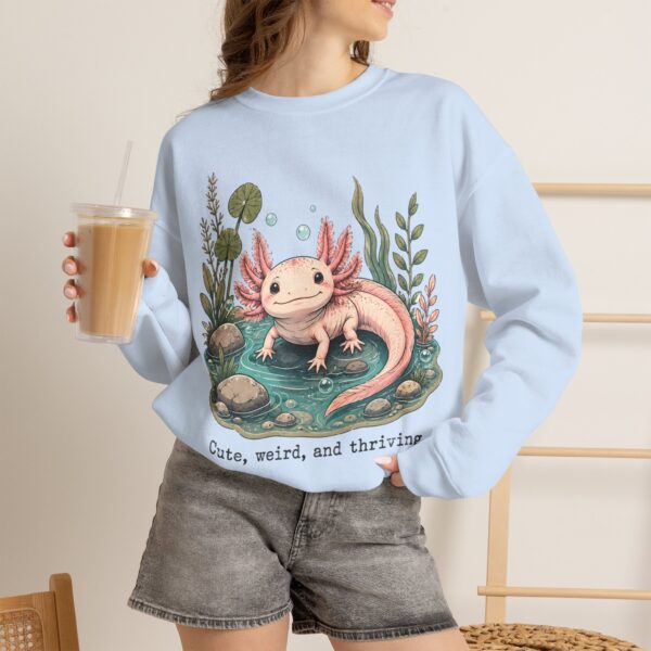Axolotl Crewneck Sweatshirt — Cute, Weird & Thriving Graphic