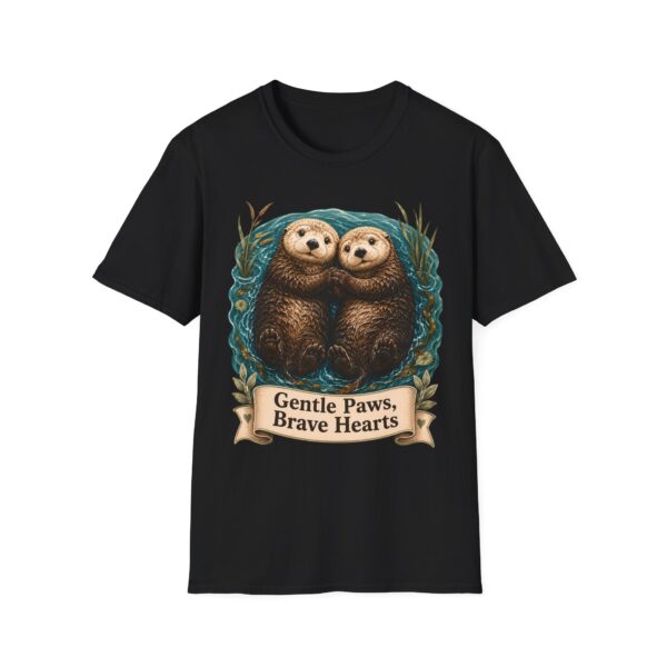 Otter Couple T-Shirt — "Gentle Paws, Brave Hearts" Cute Animal Tee