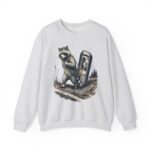 Raccoon in Ditch Vintage Crewneck Sweatshirt — Retro Payphone Graphic