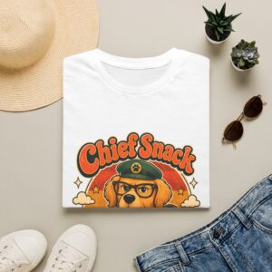 Chief Snack Inspector Vintage Dog Detective T-Shirt