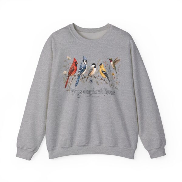 Birds of Winter "Wings Along the Wildflowers" Crewneck Sweatshirt