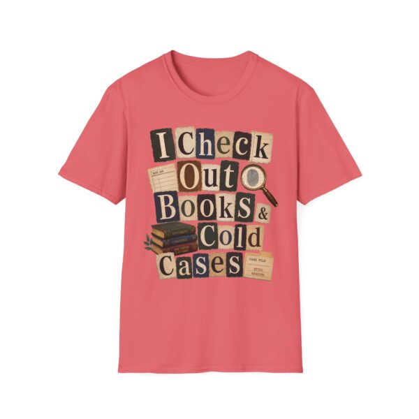 Book Lover T-Shirt — "I Check Out Books & Cold Cases" Graphic Tee