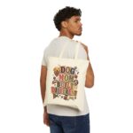 Dog Mom Built Different Canvas Tote Bag — Cotton Grocery & Market Bag