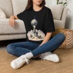 Goat Disco T-Shirt — Retro Monochrome 'Unfazed Goat' Graphic