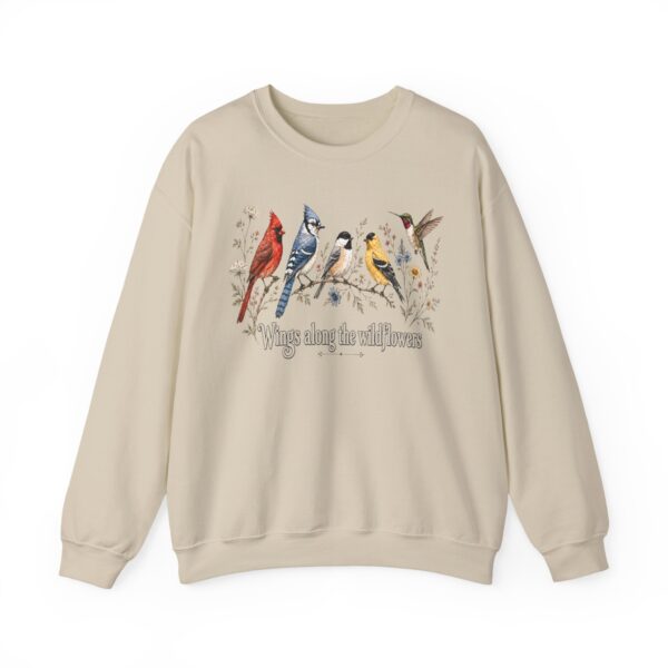 Birds of Winter "Wings Along the Wildflowers" Crewneck Sweatshirt