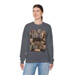 Sweatshirt — "Too Many Books, Too Many Bodies" Cozy Reader Crewneck
